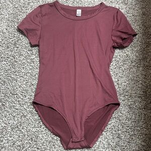 just be Short Sleeve One-Piece Bodysuit - Dusty Rose